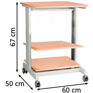 Produktbild für Computertisch Twinco 6860-0, Twin Click, mit Rollen
