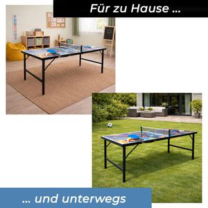 Produktbild für Tischtennisplatte Bandito-Sport Mini, Set, mit Netz, Indoor
