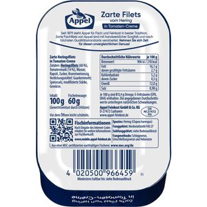 Produktbild für Fischkonserve Appel Zarte Filets vom Hering