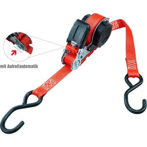 Produktbild für Spanngurt Petex 43197012, rot, mit S-Haken &amp; Ratsche