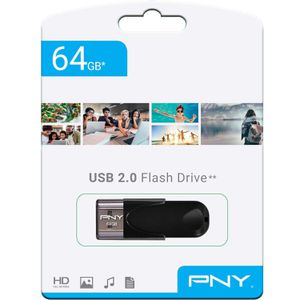 Produktbild für USB-Stick PNY Attaché 4, FD64GATT4-EF, 64 GB