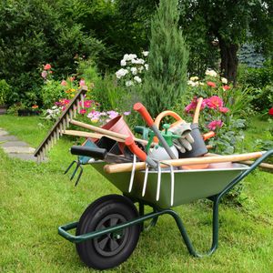 Produktbild für Schubkarrenrad Relaxdays 3.50-6, pannensicher Vollgummi