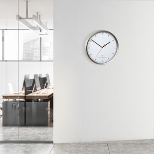Produktbild für Wanduhr TFA 60.3521, Edelstahl, analog, Funkuhr