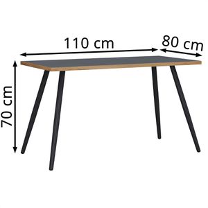 Produktbild für Schreibtisch VCM Salia, 920927, anthrazit / schwarz