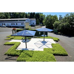 Produktbild für Personenunterstand WSM Regensburg 640, anthrazit, aus Metall