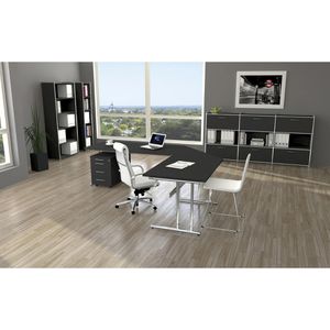Produktbild für Schreibtisch Kerkmann Artline, anthrazit / chrom