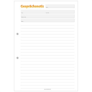 Gesprächsnotiz notizblock24 1302010301 liniert, A5