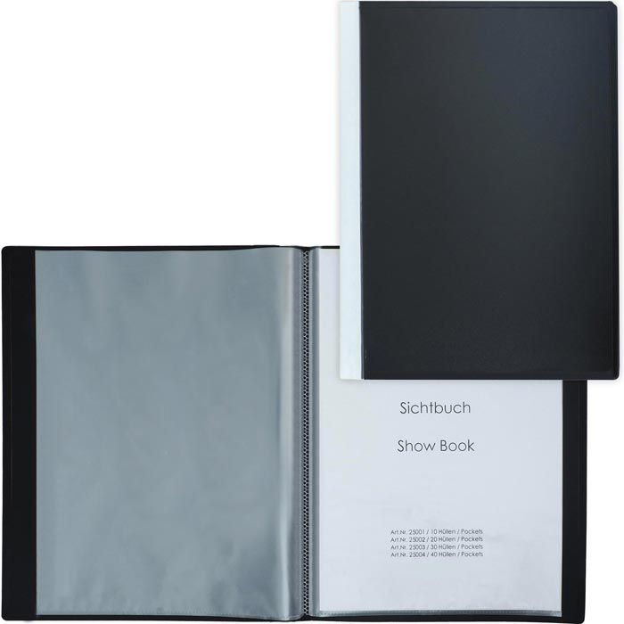 Foldersys Sichtbuch 25003-30 A4 schwarz 30 Hüllen