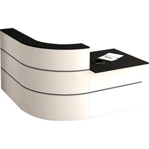 Empfangstheke Kerkmann Cento 4, 3853, weiß / anthrazit