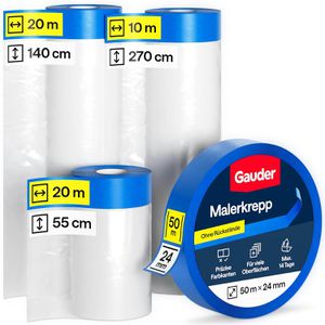 Produktbild für Abdeckfolie Gauder Malerkrepp-Masker, 2in1, Set