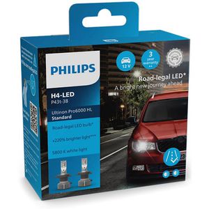 Produktbild für Auto-Lampe Philips Ultinon Pro6000 Standard, 5800 Kelvin, H4