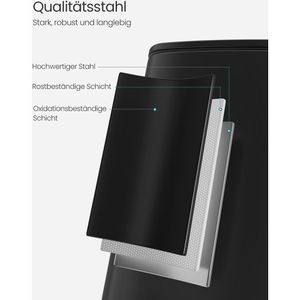 Produktbild für Mülleimer Songmics LTB593B02, tintenschwarz