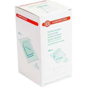 Produktbild für Mullkompressen Nobamed 712205, aus Baumwolle, steril