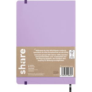 Produktbild für Notizbuch share 4-0014350, Upcycling, Kunstleder Hardcover
