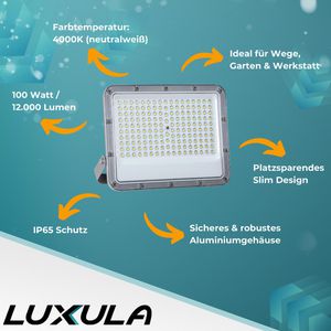 Produktbild für LED-Außenstrahler Luxula LX400234, IP65 wasserdicht
