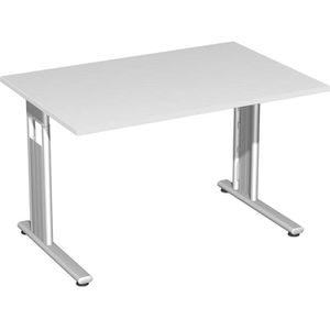 Produktbild für Schreibtisch Geramöbel Flex S-618102-LS, lichtgrau / silber
