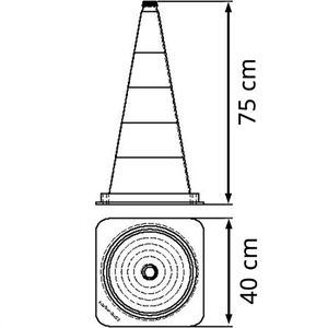 Produktbild für Leitkegel Schake 3L750, Höhe 75cm