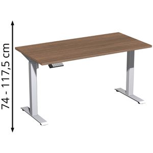 Schreibtisch Geramöbel Elevate Home, nussbaum / silber