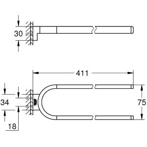 Produktbild für Handtuchhalter GROHE Selection 41059000, silber