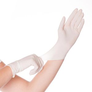 Produktbild für Einmalhandschuhe Franz-Mensch Skin, weiß, 100 Stück