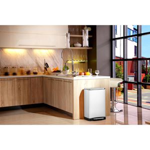 Produktbild für Mülleimer EKO E-Cube, VB 926846, matt weiß