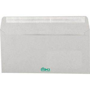 Produktbild für Briefumschläge ÖKI Natur, 41077, grau, DIN lang+