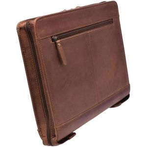 Produktbild für Schreibmappe Menzo MB24, Roma, braun, Echt Leder