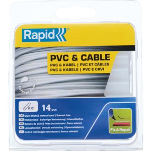 Rapid Heißklebesticks PVC/Kabel, transparent, Ø 12mm, Länge 94mm, 14 Sticks