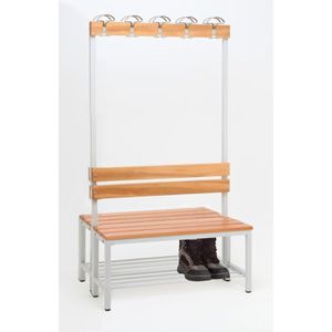 Produktbild für Umkleidebank SZ-Metall 59103-2, Sitzfläche Holz, 100 cm