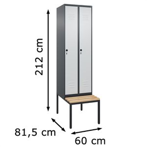 Produktbild für Spind CP-Möbel Classic PLUS, lichtgrau