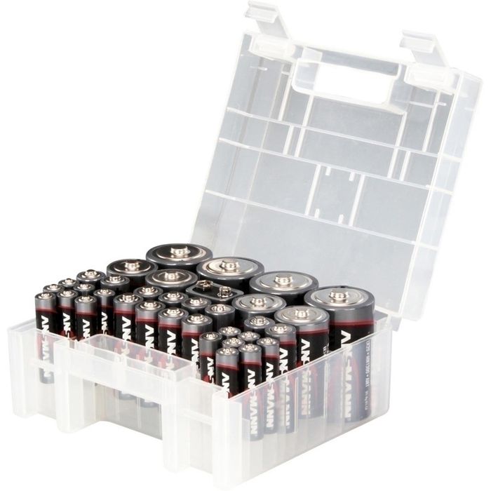 AAA, – D, x Batterien Box AA, 12 C, Box x + AG 14 1 Böttcher 4 4 Ansmann Alkaline 35er, 9V, x x x