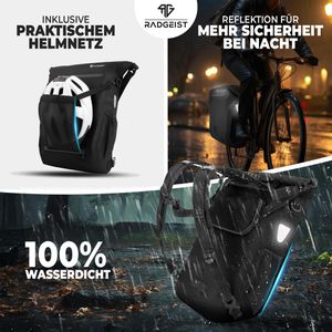 Produktbild für Gepäckträgertasche Radgeist RG-HB-BL-23, schwarz, 22 Liter