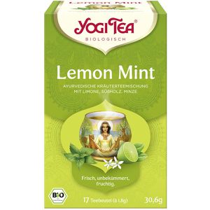 Tee YogiTea Lemon Mint, Kräuterteemischung, BIO