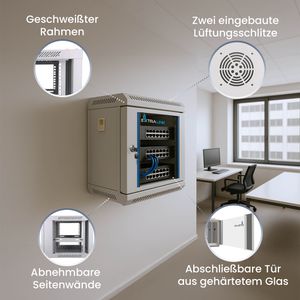 Produktbild für Netzwerkschrank Extralink Standard, EX.14473, 10 Zoll