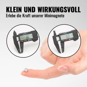 Produktbild für Magnete Poppstar 1010913 N35 silber, Neodym Magnet