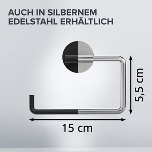 Produktbild für Toilettenpapierhalter ovimar Tromoy, schwarz