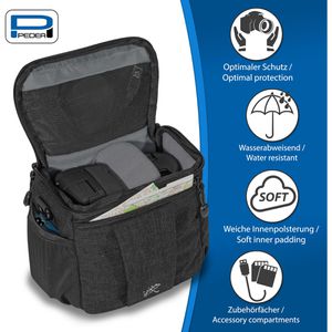 Produktbild für Kameratasche Pedea FASHION Gr. L, aus Polyester, schwarz
