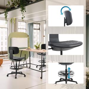 Produktbild für Arbeitsstuhl hJh-OFFICE Top Work B, schwarz
