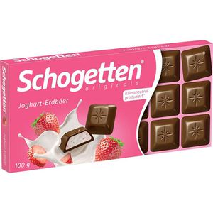 Schogetten Tafelschokolade Joghurt-Erdbeer, 100g , 18 Stück
