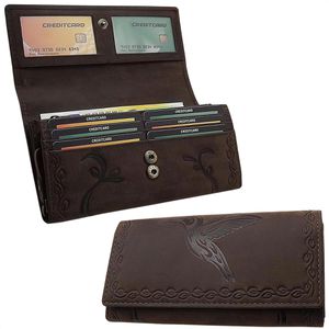 Portemonnaie Böttcher-AG 1024, braun, aus Echt Leder