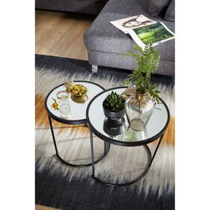 Produktbild für Beistelltisch Wohnling WL5.985, schwarz, aus Metall