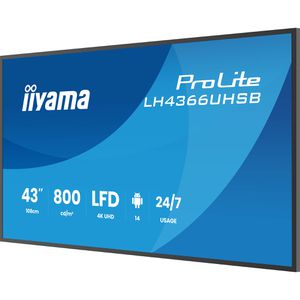 Produktbild für Digital-Signage Iiyama ProLite LH4366UHSB-B1AG, 43 Zoll