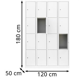 Produktbild für Schließfachschrank Lüllmann 520447, weiß