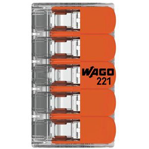 Produktbild für Verbindungsklemme Wago Compact, 221-615/995-006, 5 Leiter