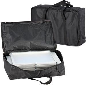 Produktbild für Prospekthalter Böttcher-AG mit Tasche, silber