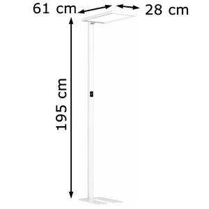 Produktbild für Stehlampe LEDmaxx Luka Up&amp;Down LED, weiß, 195 cm