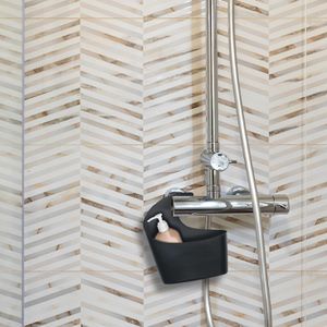 Produktbild für Duschablage Spirella Sydney mit Haken, schwarz