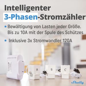 Produktbild für Stromzähler Shelly 3EM, WLAN