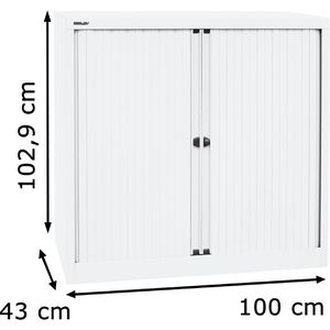 Produktbild für Rollladenschrank Bisley ET410102S, aus Metall