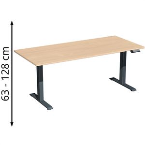 Schreibtisch Geramöbel Elevate Plus, buche / anthrazit